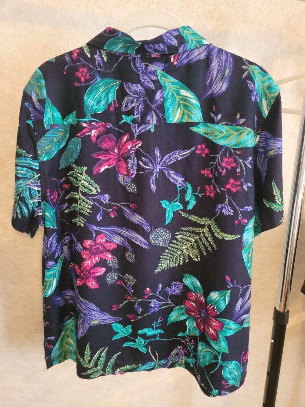 Tropical Shirt Short Sleeve Hawaiin White Stag NWT Womens Size L - Picture 5 of 14